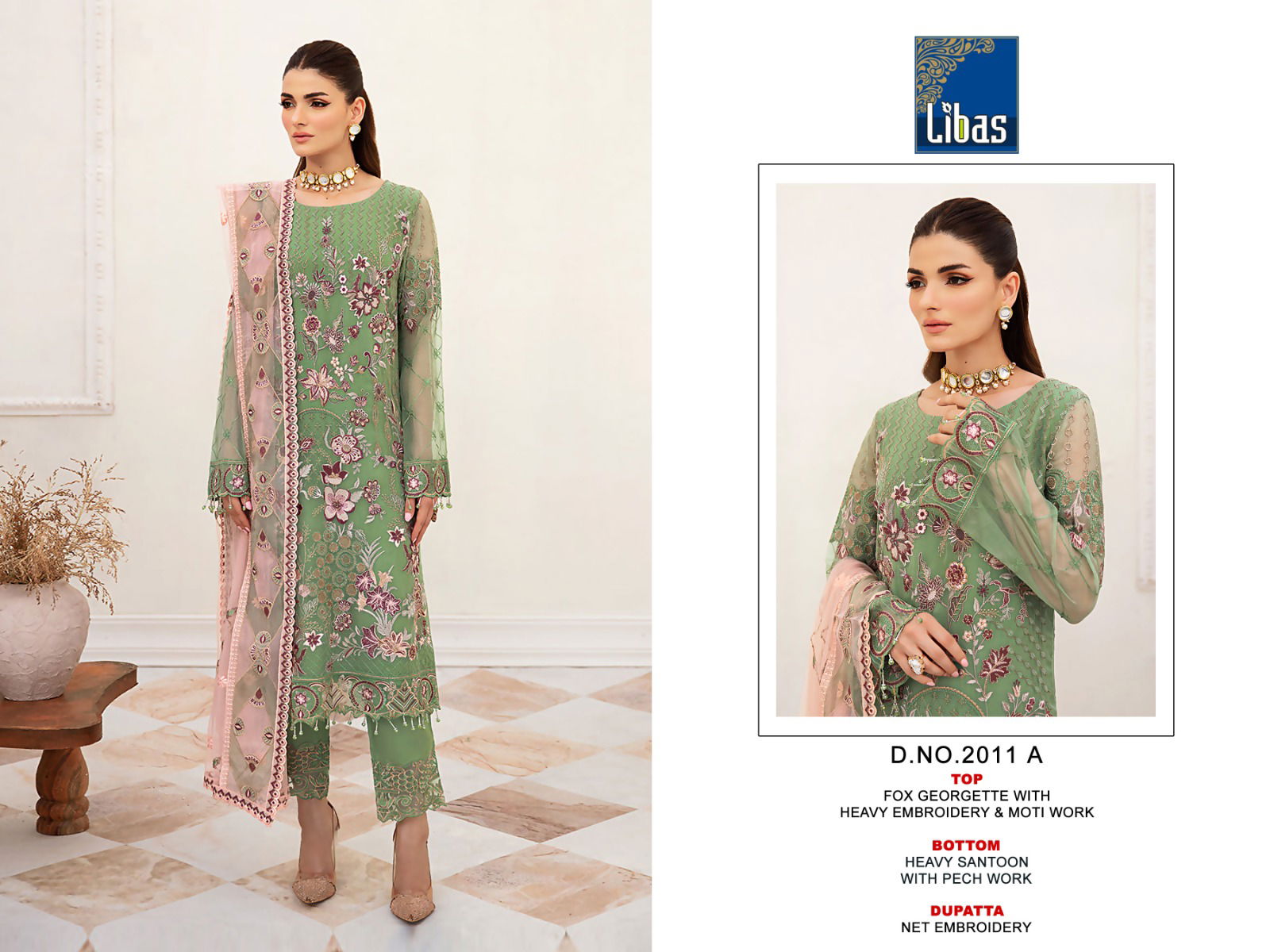 Libas 2011 Designer Faux Georgette Pakistani Suits Catalog